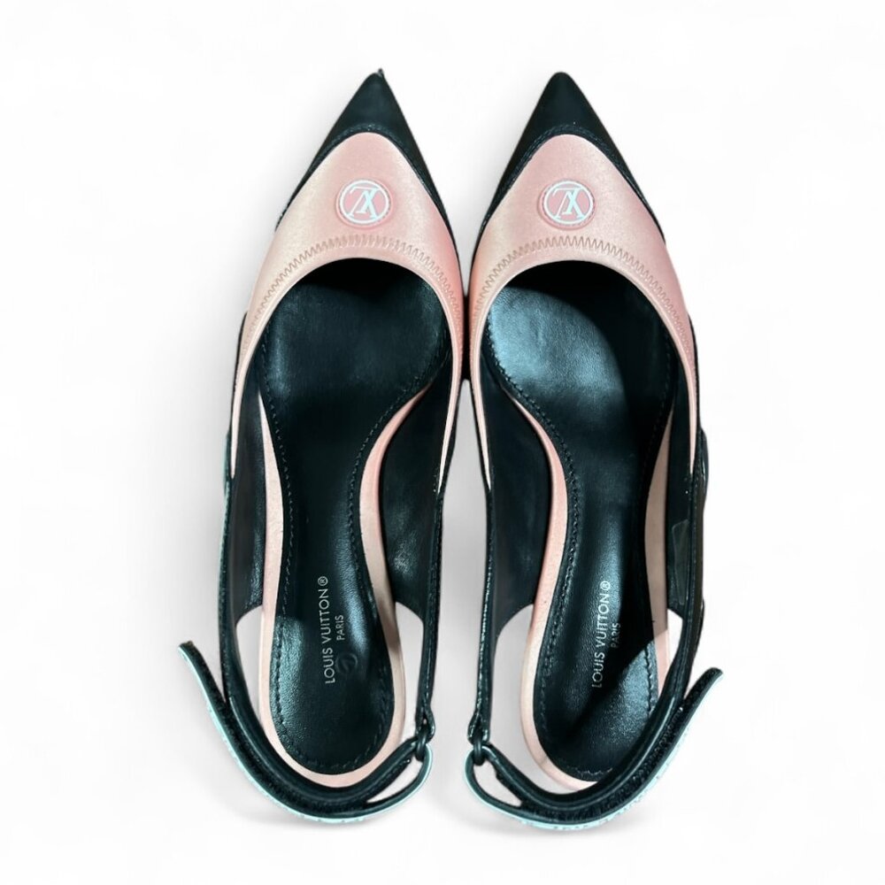 Louis Vuitton Archlight Slingback Pumps Pink and Black– Size EU 38 / US 8